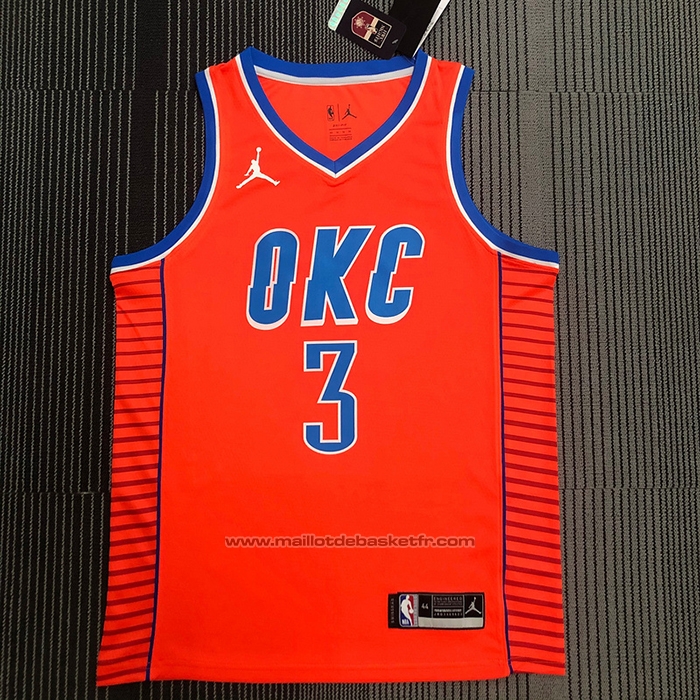 Maillot Oklahoma City Thunder Chris Paul #3 Statement 2021 Orange